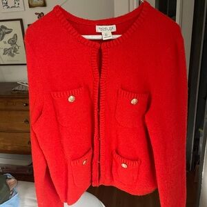 Lady jacket red cardigan